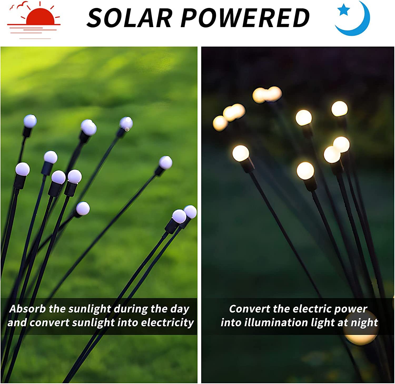 New Solar Firefly Lamp LED Outdoor Courtyard Lamp Villa Garden Decoration Atmosphere Lawn Stake Light