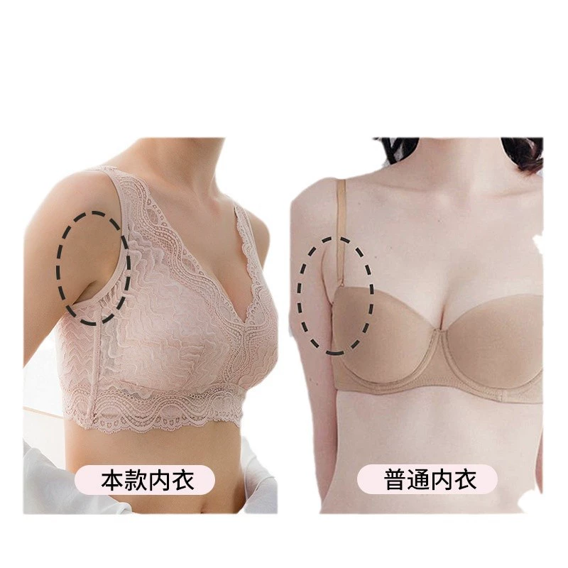 Thin underwear, supporting wireless bra, plus size