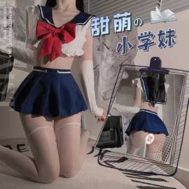 蝶雨可爱甜美海军服套装情趣内衣甜萌校园纯欲清纯水手制服蝴蝶结
