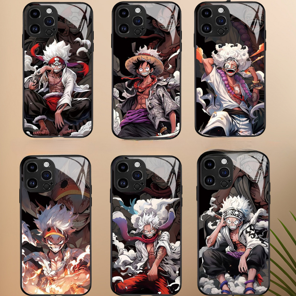 尼卡路飞5档苹果17手机壳男生iphone15promax玻璃壳16动漫14个性X