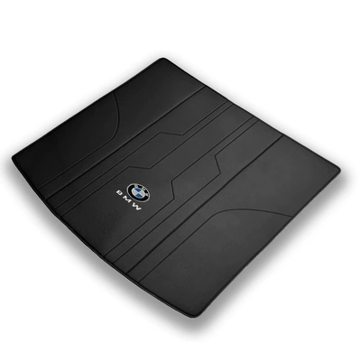 Trunk Mat – Tail Box Mat, Custom Fit - microfiber-leather-classic-black-bmw-logo-bmw-z4-trunk-mat