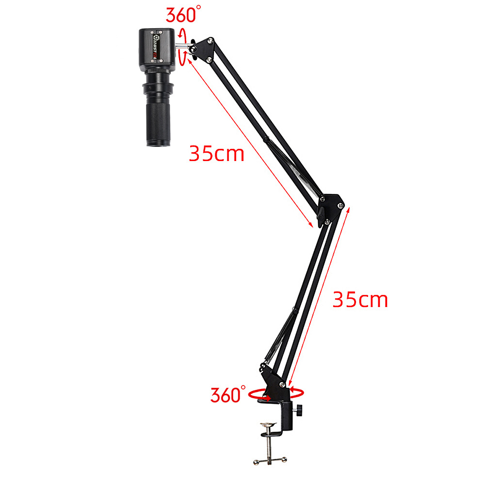 Cross-border hot selling 4k industrial video electron microscope clip-on swing arm universal 130 times mobile phone repair and welding