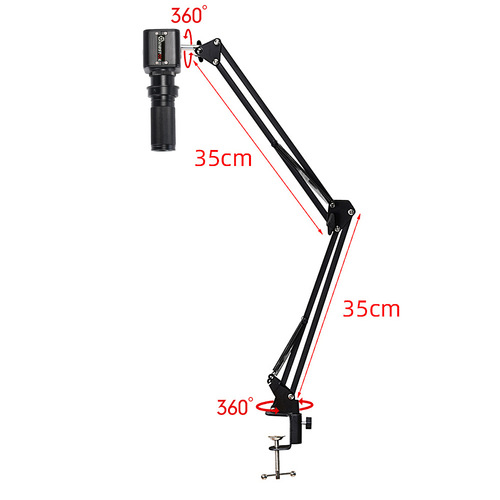 Cross-border hot selling 4k industrial video electron microscope clip-on swing arm universal 130 times mobile phone repair and welding