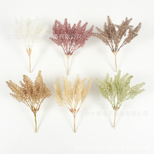 Foreign trade new simulation wheat spike small bouquet fake flower plastic flower DIY handmade floral wreath bouquet material accessories