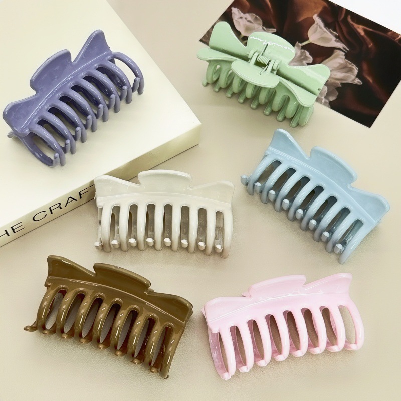 Pinza para el pelo grande de material PC que no se rompe, pinza para el pelo con diseño de cadena, pinza para el pelo para la ducha, pinza para el pelo moderna para la parte trasera de la cabeza, venta al por mayor de fábrica. image 62
