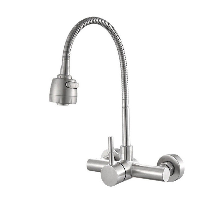 Foreign Trade Wall-style Kitchen Faucet Household Stainless Steel Vegetable Basin Sink Sink Swivel Faucet