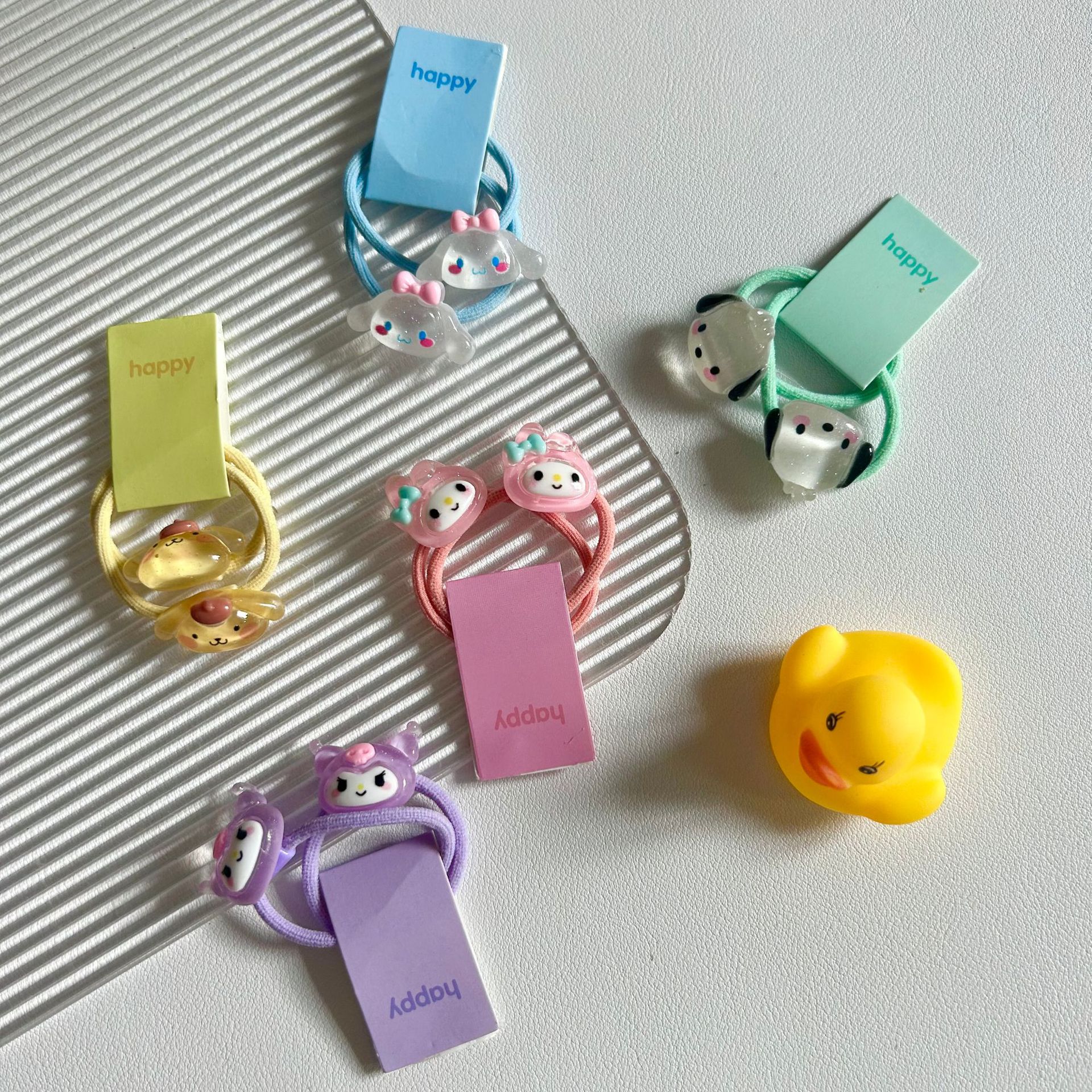 Niños lindos Kulomimi pequeña banda de goma bebé dibujos animados cuerda para el cabello niña atada pelo anillo para el cabello adornamiento para el cabello bebé