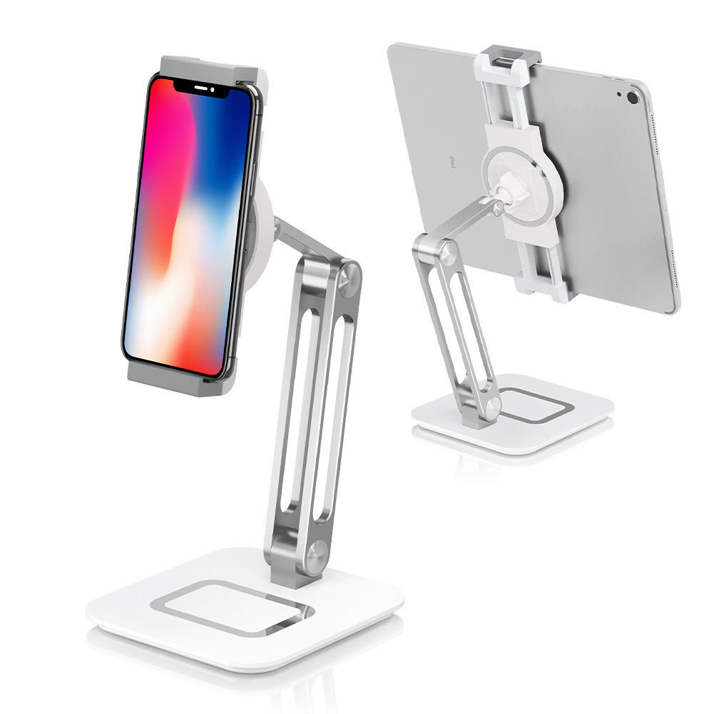 Tablet PC Stand Aluminum Alloy Mobile Phone Desktop Support Frame Online Class Learning Live Broadcast Lifting Folding Mobile Phone Stand