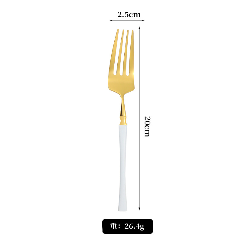 [골드+화이트] 포크*1