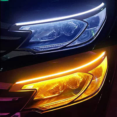Gündüz işıqları — Lights, Daytime Running Lights, Led Sequential - 30cm-white-light-to-yellow-light-2-piecesbag