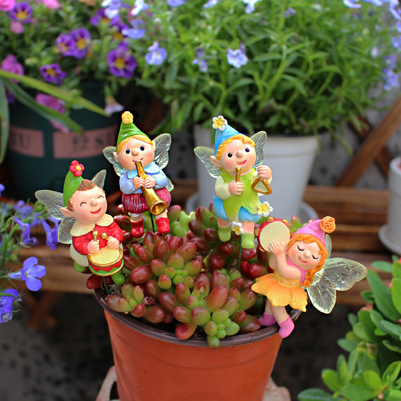  outdoor courtyard terrace decoration plug-in gardening groceries resin elf dwarf landscaping garden plug-in decoration