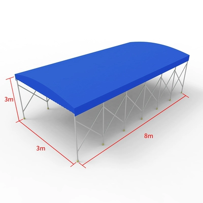 Mobile Sliding Canopy, Large, Avtomobil yan çətirləri - length-8m-width-3m-height-3m-skeleton-top-cloth-see-description-for-size