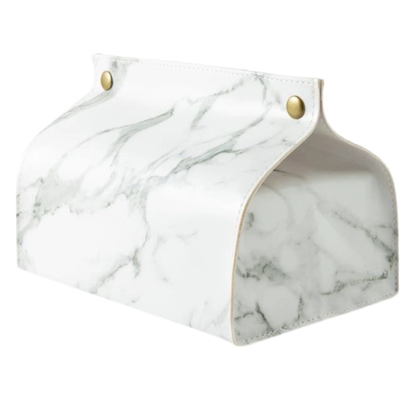 Nórdico en s estilo marbling caja de pañuelos servilleta caja de papel cuero hogar sala de estar Coche bolsa de almacenamiento multifuncional
