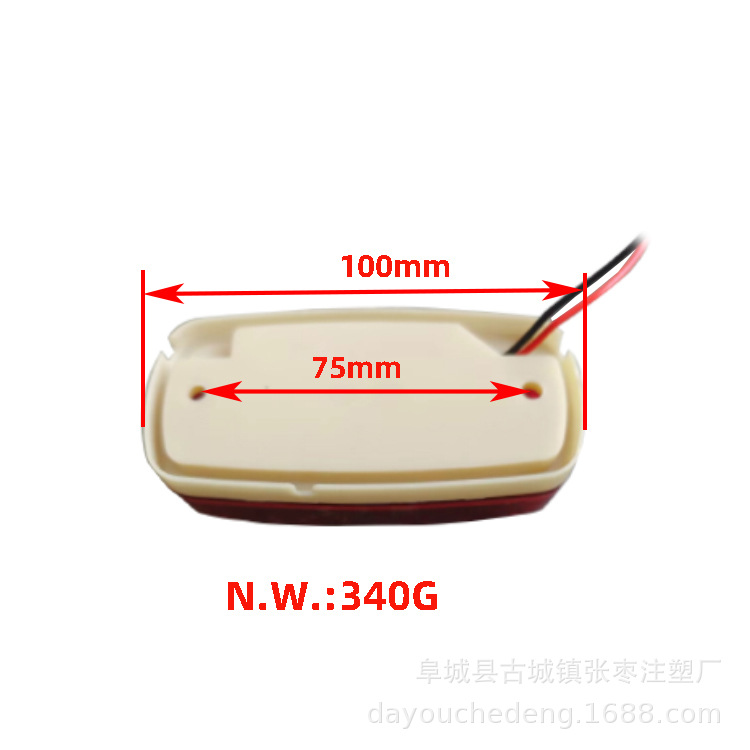 Venta directa de fábrica LED luz lateral del camión luz lateral redonda doble luz de señal de camión 10LED luz de señal anticolisión