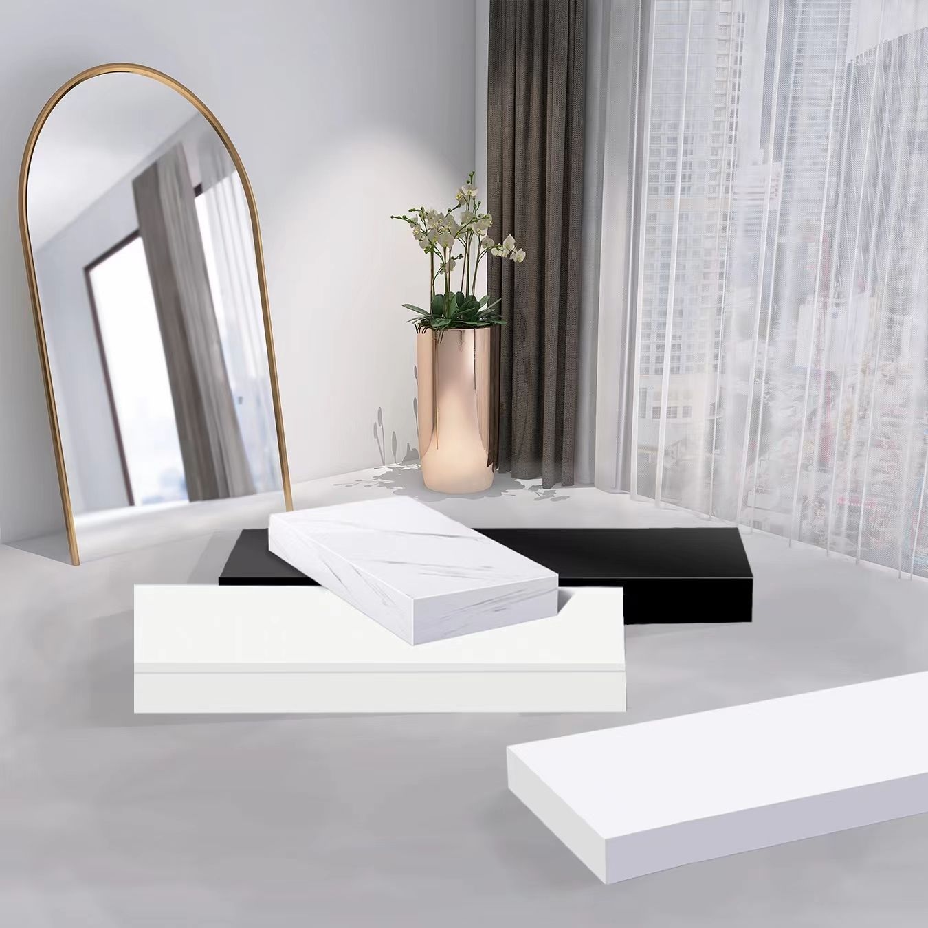 plataforma de tienda de ropa pie pie pie estación de transmisión en vivo base modelo cubo base de ventana de exhibición galería de bodas gabinete de suelo