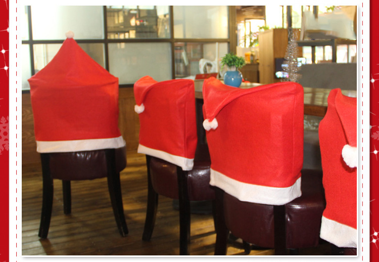 Christmas Fashion Solid Color Cloth Party Chair Cover display picture 2