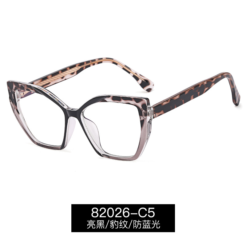 82026 viento transfronterizo tr90 anti-azul luz gafas de primavera pie llano gafas óptico marco CP insertar color gafas marco