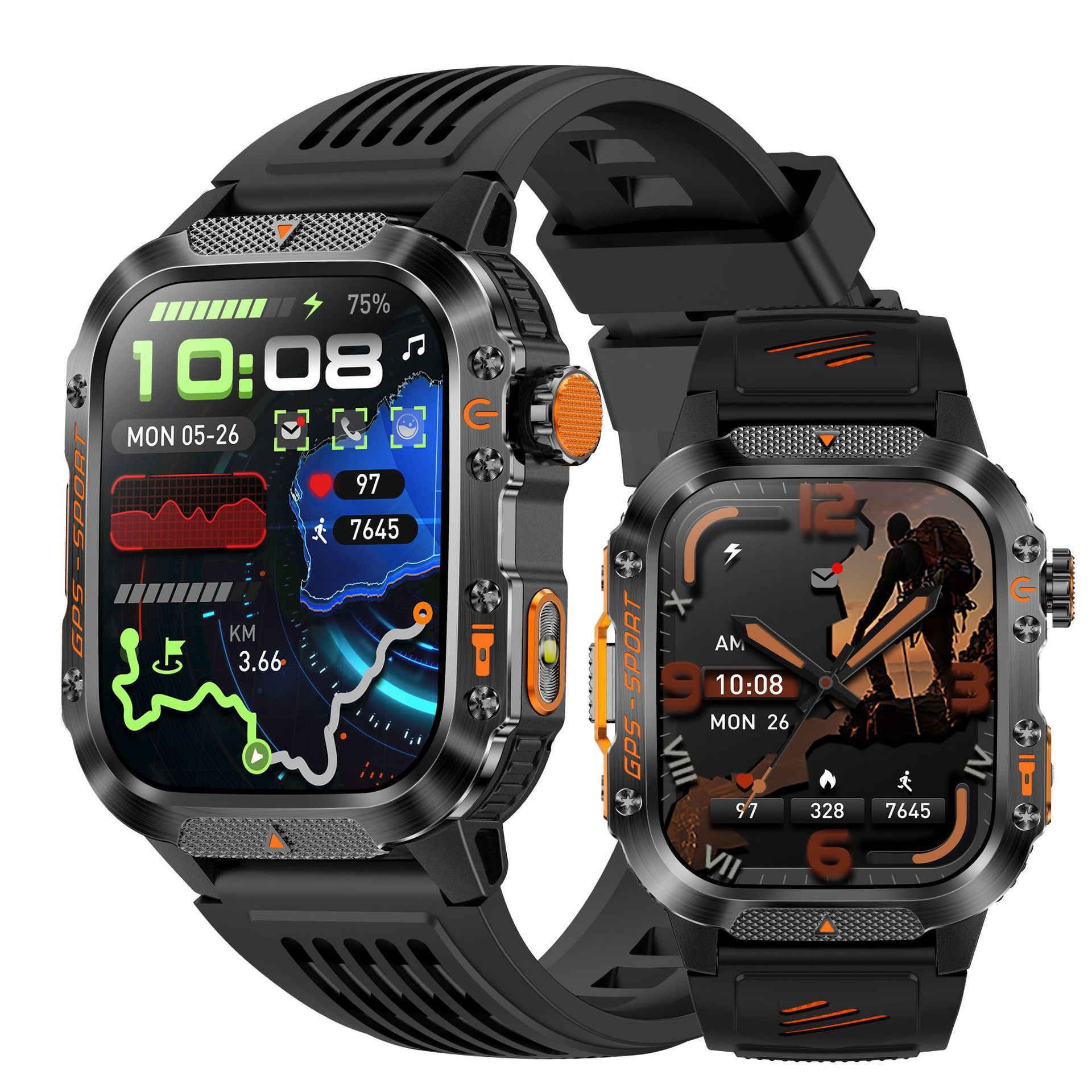 New Ht36 Gps Smart Watch Beidou Positioning Heart Rate Monitoring Outdoor Sports Waterproof Watch Huaqiangbei Men