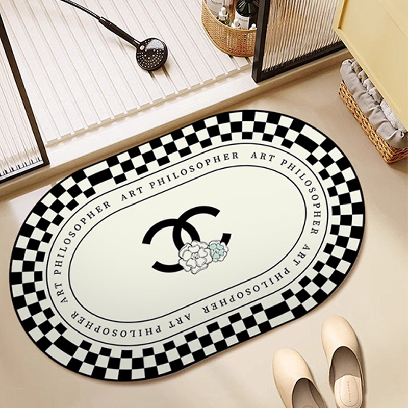 Light luxury diatom mud floor mat household bathroom absorbent doorway mat door carpet door mat toilet anti-slip mat wholesale