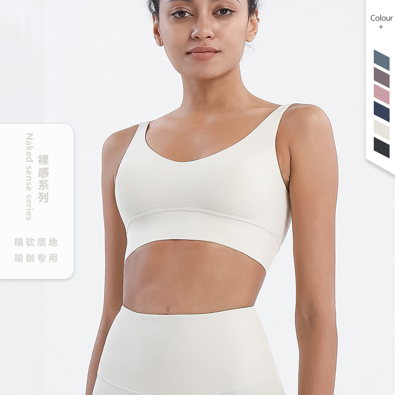 Sujetador deportivo con espalda en V profunda, doble cara con textura de diamante, a prueba de golpes, con efecto push-up, para yoga, deportivo, todo en uno, tipo top de fitness.