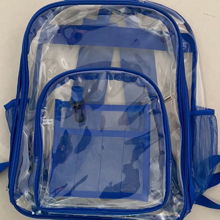 Mochila transparente impermeable de PVC para viajes, mochila escolar de gran capacidad para estudiantes, mochila infantil, venta al por mayor