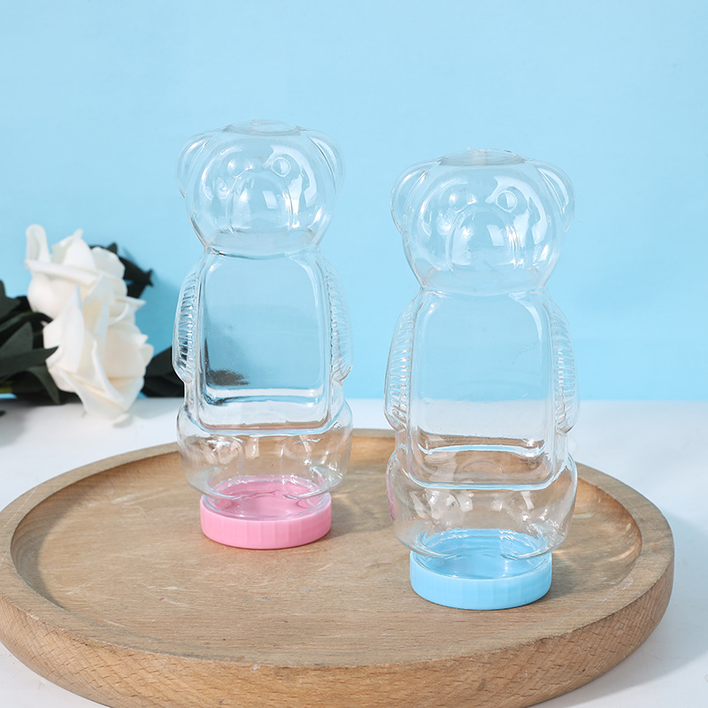 新款大口径熊暴力熊卡通透明塑料瓶分装瓶厂家批发