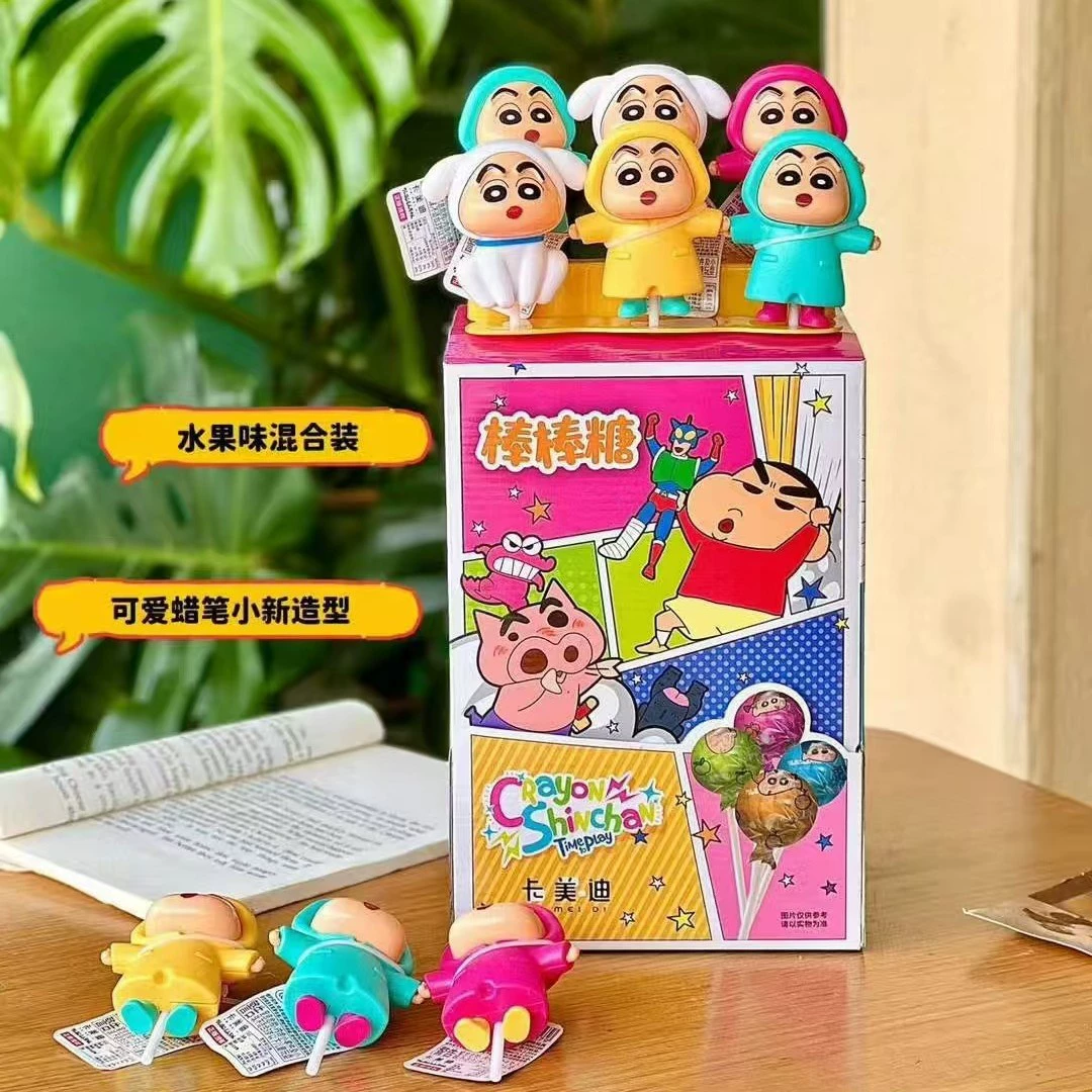 Кармеди подлинный авторизованный Crayon Shinchan Lollipop Lollipop Children Подарок Конфеты с фруктовым вкусом