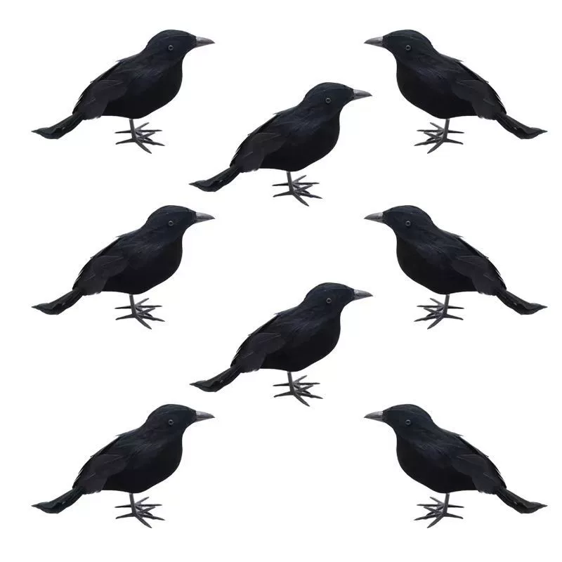 Bubble 绒 Crows Black Map Black Simulation Crow Sacrifice Halloween Decoration Private Private Propero Manufacturer Direct Conferry