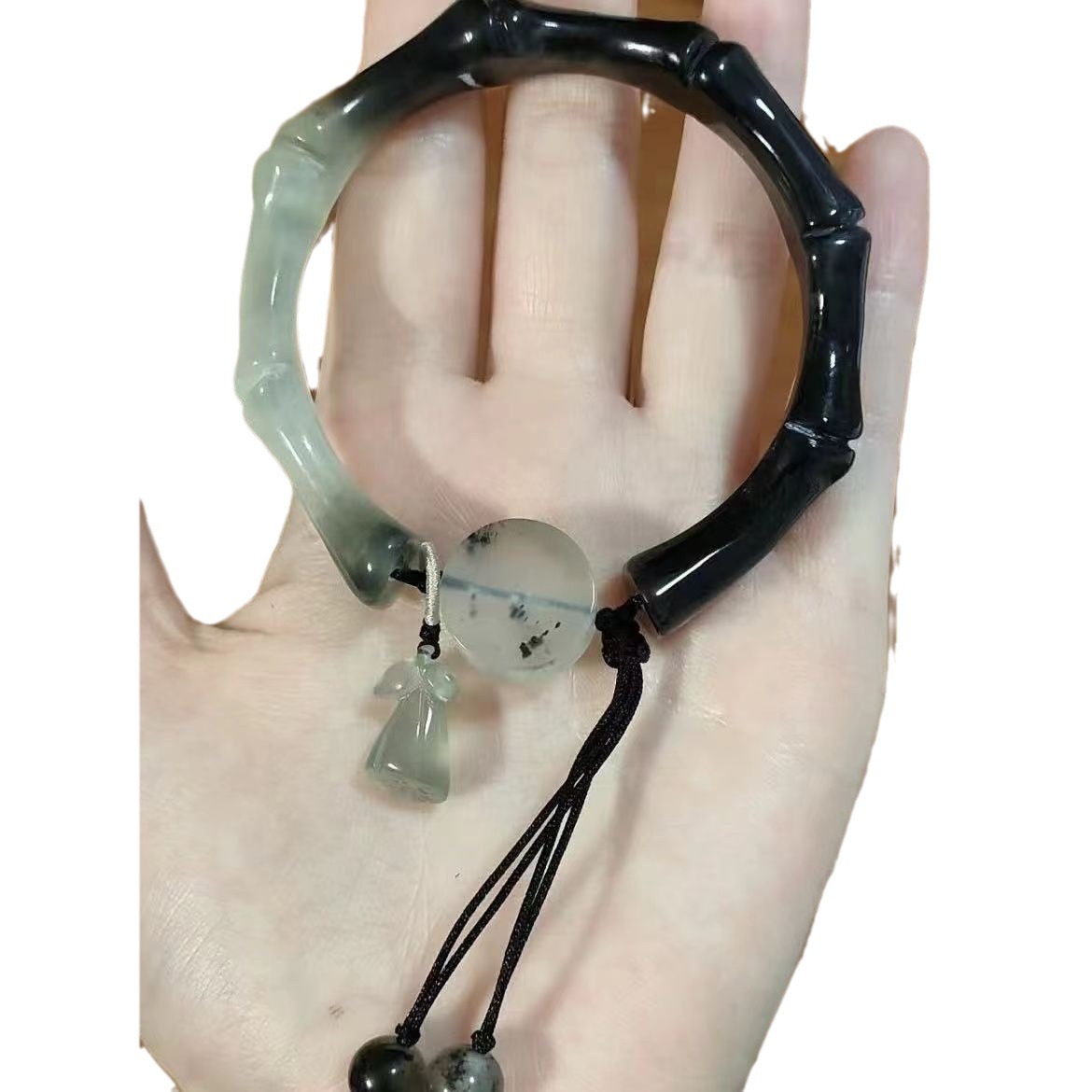 Taihu Lake nuevo loto chino estilo antiguo pulsera nicho femenino Luz de lujo de alto grado pulsera 2023 nueva pulsera de borla