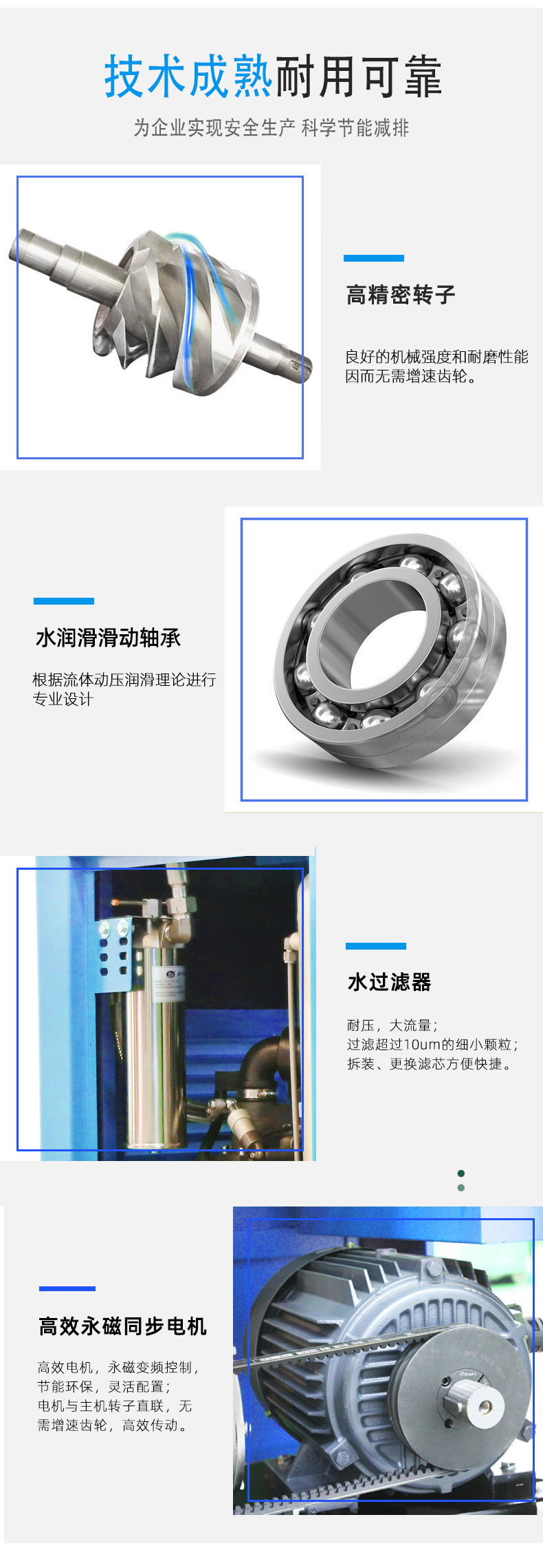 Screw Type 15 Kw Small Permanent Magnet Variable Frequency Air Compressor Industrial Grade Energy-Saving 7.5 Kw Air Pump Air Compressor