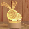 Creative three dimensional night light for bedroom, LED lantern for bed, with little bears, 3D, eyes protection