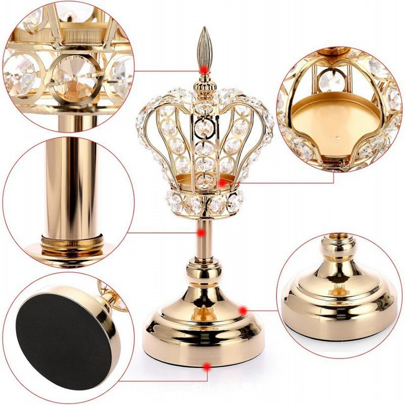 Поставки через границу европейский стиль корона candlesticks, композиция сценой романтического ужина при свечах, декоративные реквизиты, творческие украшения и реквизит для гостиной