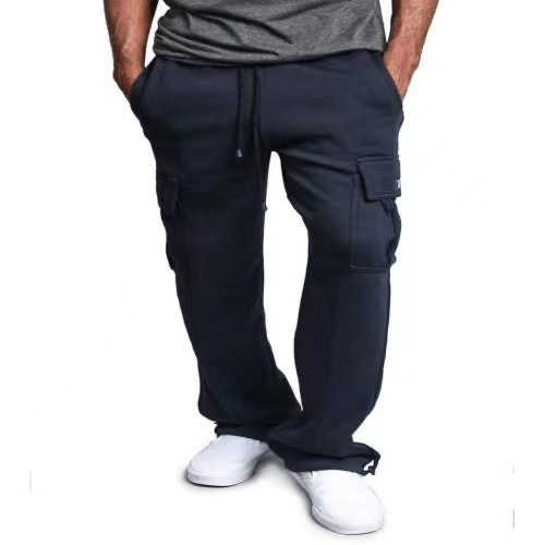 Nuevos pantalones de trabajo de hombre de bolsillo, alta calle, marca de tendencia europea y americana, pantalones casuales retrógrados para hombres transfronterizos.