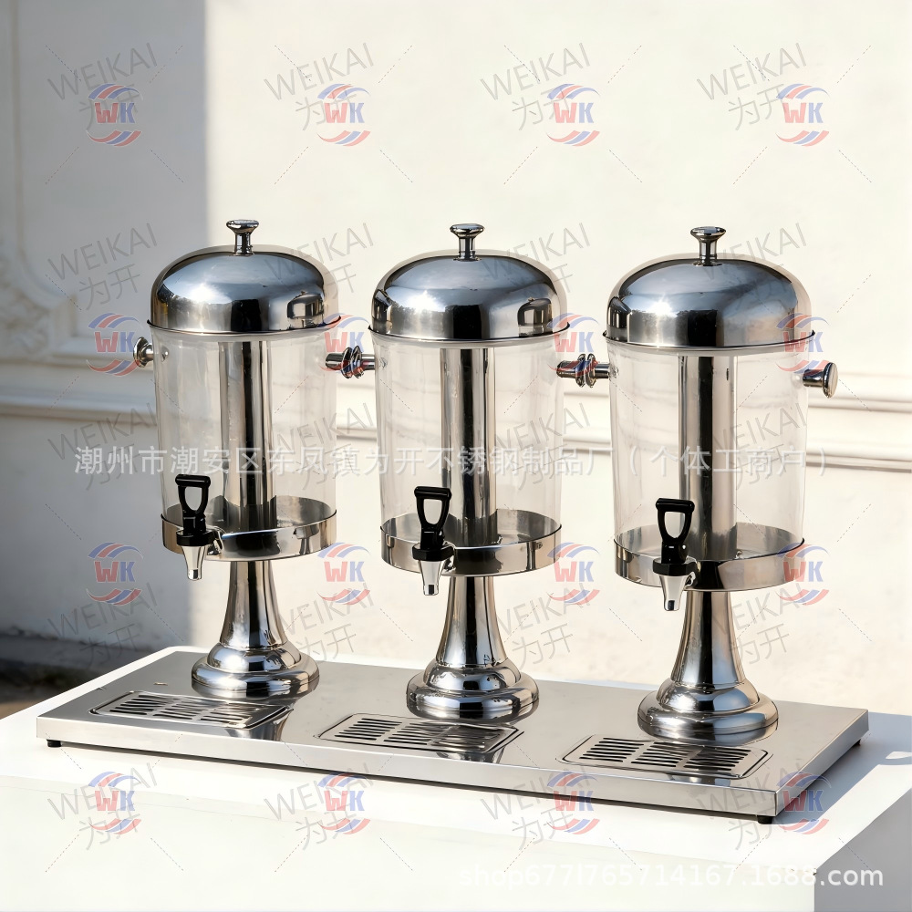 Hotel de acero inoxidable Dingxi comida helada de tres extremos, doble y comercial 8l máquina de bebida de barril de jugo de autoservicio máquina de bebida fría