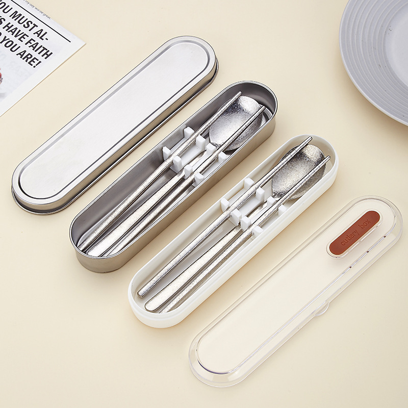Pure Titanium Chopsticks and Spoon Set Pure Titanium Portable Tableware Student Outdoor Portable Tableware Three-Piece Set for One Person Pure Titanium Chopsticks and Spoon Set Pure Titanium Portable Tableware Student Outdoor Portable Tableware Three-Piece Set for One Person