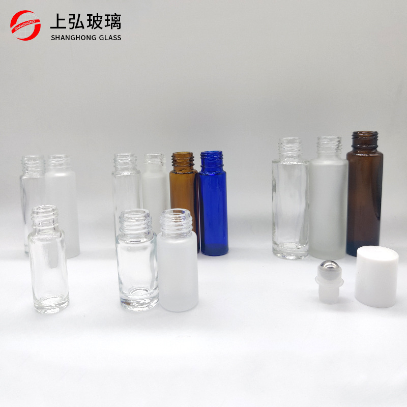 旅行ポータブルエッセンシャルオイルボトル 10 ミリリットルローラーボールボトル空ボトルつや消し香水詰め替えローラーボールボトルサンプルガラスボトル|undefined
