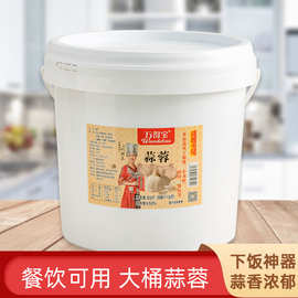 万得宝蒜蓉8kg桶装商用批发蒜蓉酱料蒜泥小龙虾烧烤生蚝餐饮专用