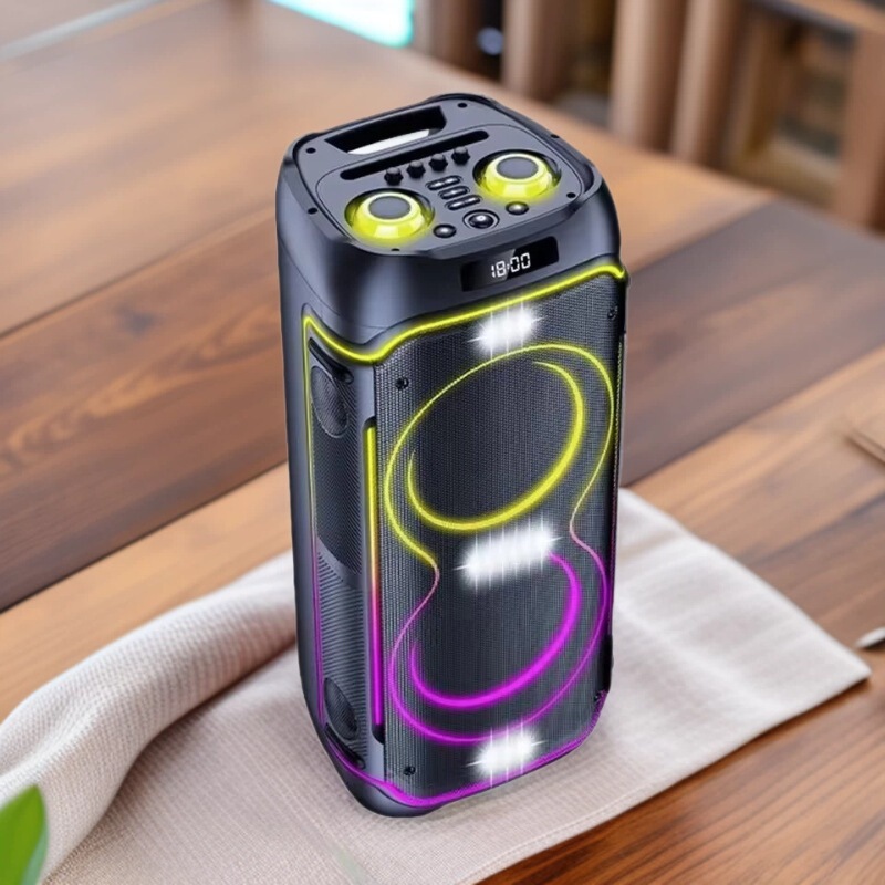Jbi-0821 Dual 8inch Tws Party Speaker 10W Wireless Karaoke Sound System Dual Outdoor Speakers