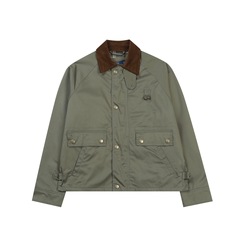 Ralph Lauren拉夫劳伦巴恩风工装纯色单排扣女士短款休闲夹克外套