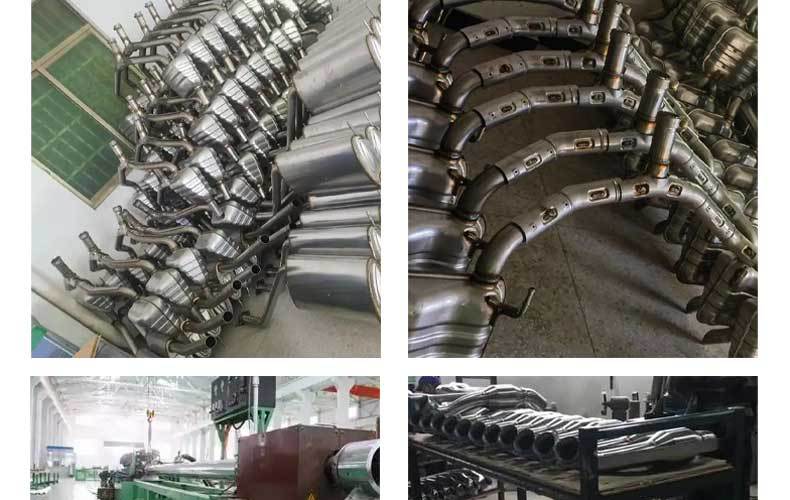 Suitable for Porsche 911 Upgraded Four-Out Sports Double-Layer Tail Pipe 992 Electroplated Black Titanium Tail Pipe Modified Exhaust Pipe