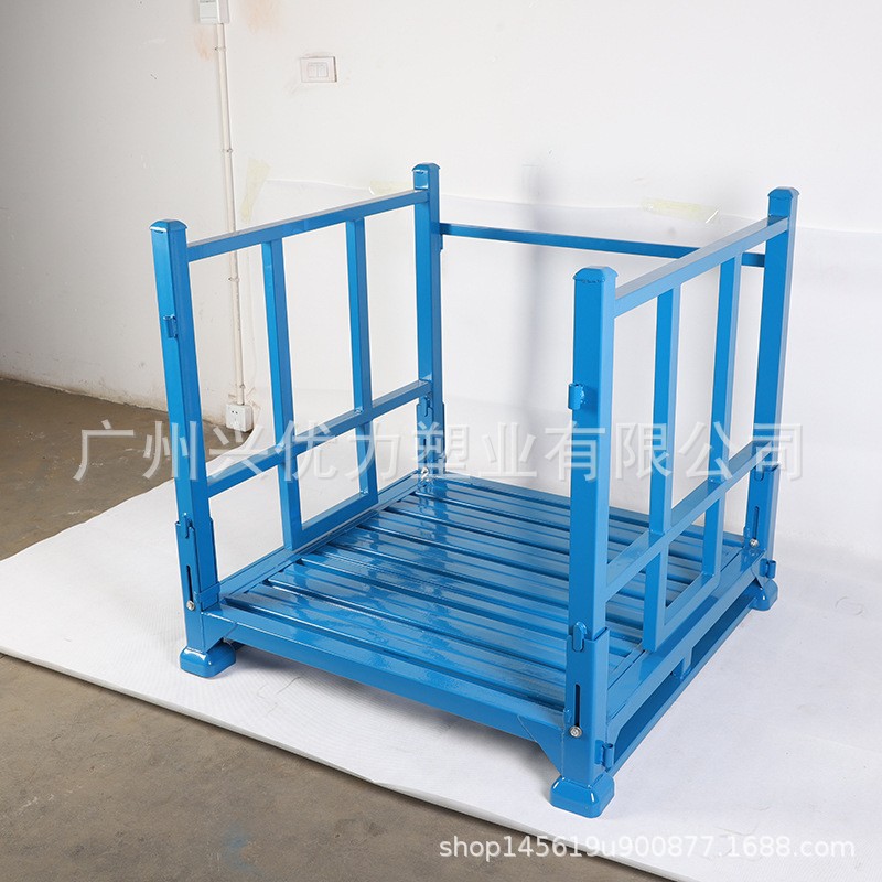 印染车间用折叠式加固堆垛架 /插管式金属仓库堆垛货架批发