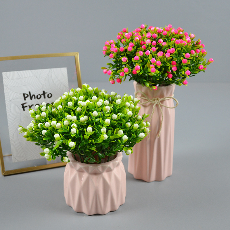 仿真米兰粒塑料米兰草批发花束花环配花塑料小满天星拍摄道具