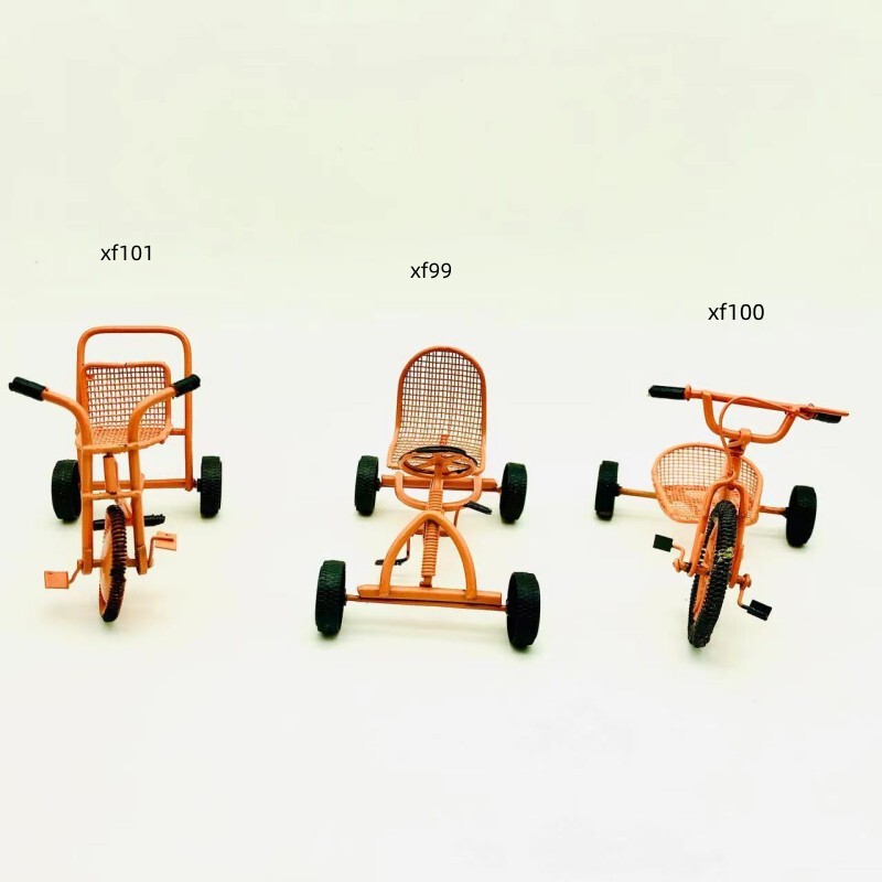dollhouse Mini Miniature Scene Shooting Animation Characters Accessories External Orders Handmade Iron Tricycle