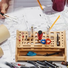アマゾン木製修理工具収納ラック、ドライバー収納ラック、ハサミ整理ラック、手工具収納ラック
