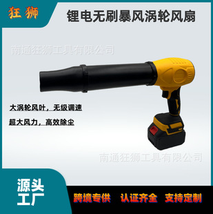 Cross-border lithium battery portable high-power extended brushless storm turbine household dust blowing leaf snow blower