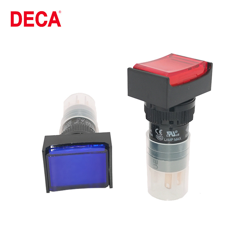 DECA进联P16LMT2-1AB带灯自复位工业级焊接式按钮开关防水16mm