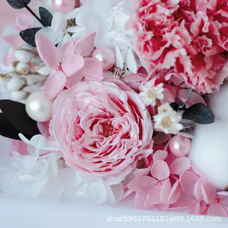 Eterna flor Rosa Clavel regalo de cumpleaños para mamá suministro Comercio exterior acrílico alto sentido regalo del día la madre