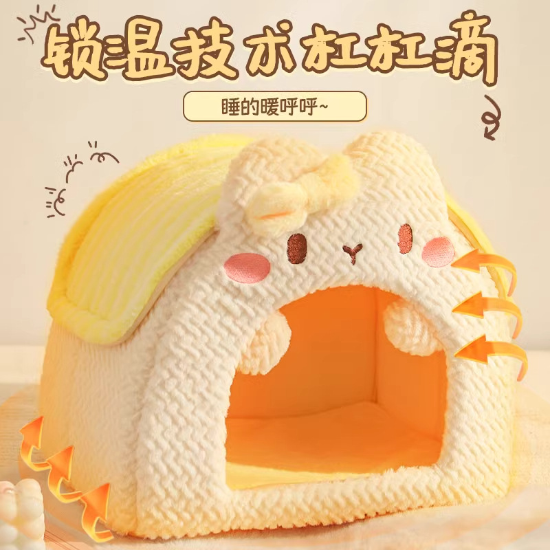 Nido para gatos, cálido en invierno, saco de dormir para gatos cerrado, sensación de seguridad para gatos, casa para gatos, casa para gatos de invierno, cama para gatos