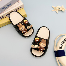 新款爆款卡通字母拉布布百搭男女童EVA拖鞋时尚软底防滑凉鞋