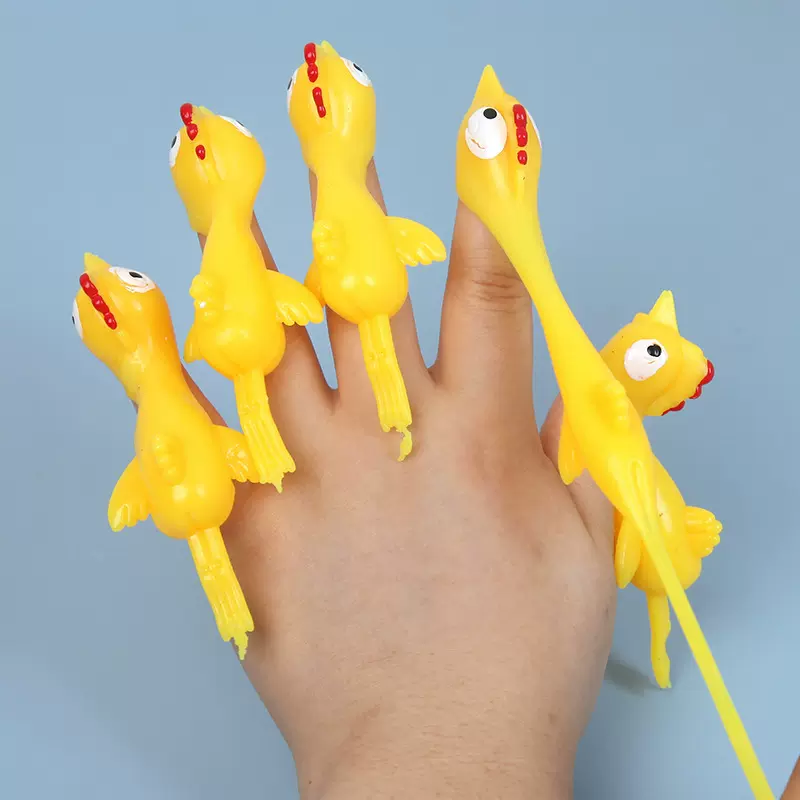 厂家直销弹射火鸡热卖火鸡弹弓TPR软胶玩具 发泄整蛊小鸡玩具